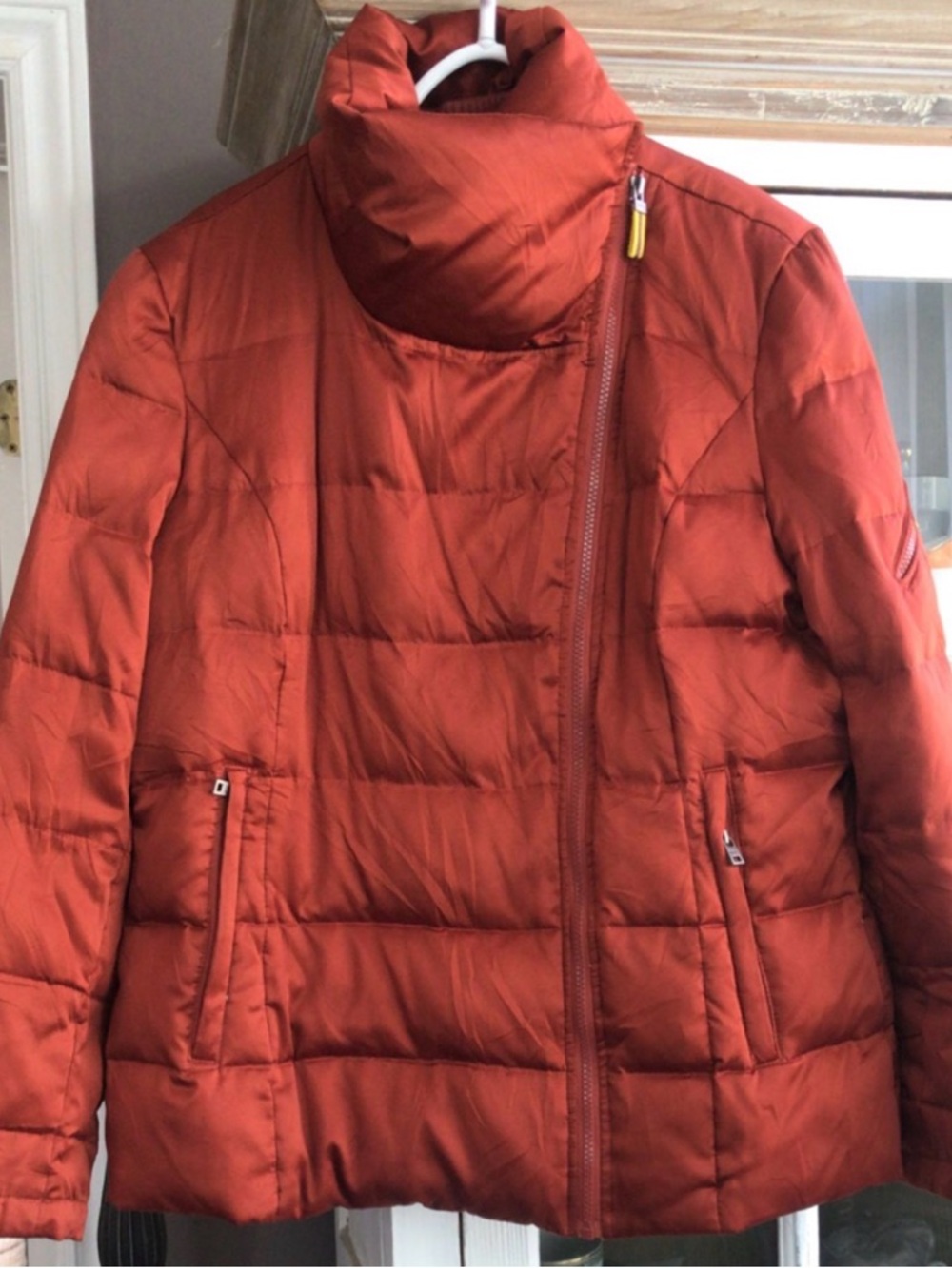Andrew Marc- Marc New York Women's Rust Quilted Puffer Jacket, XL